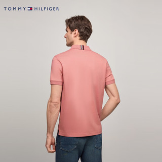 TOMMY HILFIGER【防晒凉感】夏季功能系列24夏男平纹针织透气净色POLO37007 粉色TJ5 S （：120-135斤）