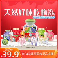 LIUM 溜溜梅 溜梅冻1.08kg孕妇儿童休闲低脂小零食大礼包蒟蒻果冻 乳酸菌冻桶1000g1桶