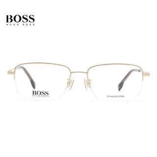 雨果博斯（HUGO BOSS）光学眼镜女钛半框近视男镜框1289F AOZ+佳锐1.67（1000度内）