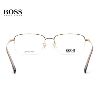 雨果博斯（HUGO BOSS）光学眼镜女钛半框近视男镜框1289F AOZ+佳锐1.67（1000度内）