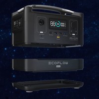 ECOFLOW 睿RIVER 600 移动电源 黑色 80000mAh AC交流/DC直流 额定600W+直流136W