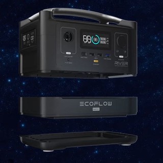 ECOFLOW 睿RIVER 600 移动电源 黑色 80000mAh AC交流/DC直流 额定600W+直流136W