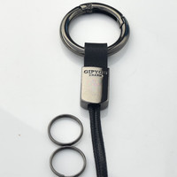 凯得运 汽车钥匙扣 钥匙挂饰挂件 一分购 简约创意实用扣钥匙圈钥匙链 黑色 圆扣 黑皮