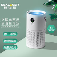 SEXLOGER 施诺格 德国空气净化器家用小型桌面充电便携迷你办公室卧室床头宠物除甲醛去烟异味 AP01白色充电版