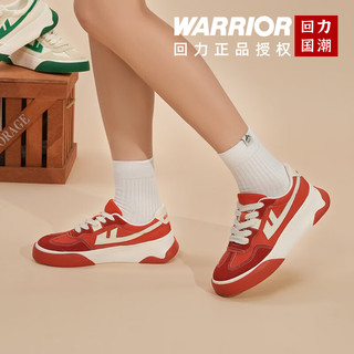 回力女鞋帆布鞋男女同款夏季低帮韩版板鞋时尚休闲鞋 铁锈红 35