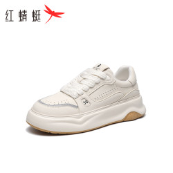 reddragonfly红蜻蜓厚底休闲板鞋2023夏季新款女鞋增高百搭小白鞋学院