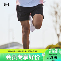 安德玛 UNDERARMOUR）春夏Speedpocket男子7英寸跑步运动短裤1377484 黑色001 L