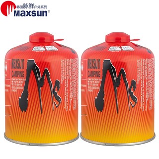 脉鲜（MAXSUN）高山罐 扁气罐 登山罐 瓦斯燃气罐 防爆户外液化气瓶 户外登山罐 红罐450g 2罐装