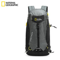 国家地理 登山包防泼水15.6英寸电脑包大容量户外旅行背包 灰色