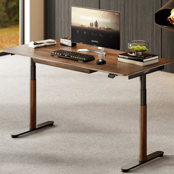 Brateck 北弧 博世系列 M5 实木双电机升降桌