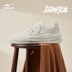 ERKE 鸿星尔克 板鞋男鞋子白桃乌龙夏季新款休闲鞋透气网面运动鞋小白鞋