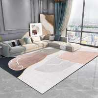 BUDISI 布迪思 地毯客厅卧室现代简约风沙发茶几垫满铺加厚可定制大面积床边毯 轻奢30 120*160CM