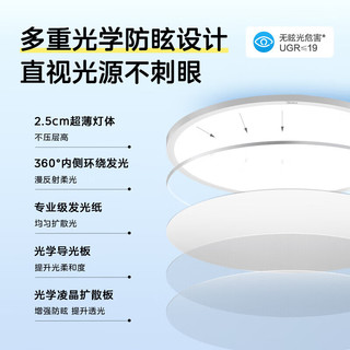 美的（Midea）LED吸顶灯客厅餐厅卧室儿童房灯wifi调光智能护眼全光谱两室一厅