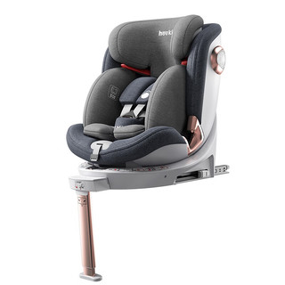 heekin 探索者-德国儿童安全座椅0-12岁汽车用宝宝360度可旋转i-Size认证 月牙灰