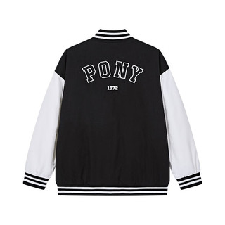 波尼（PONY）PONY波尼 棉服印花图案户外防风运动棒球服夹克233U2NC51 黑 M