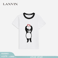 浪凡（LANVIN） 【甄选好物】熊猫浪浪亮片简约女士T恤 白色 XS