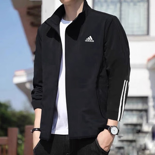 阿迪达斯（adidas）官方舰店外套男 2024新款运动休闲服开衫训练透气衣夹克 