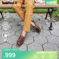 Timberland添柏岚女鞋经典船鞋户外牛皮轻便舒适手工缝制|72333 72333W/棕色 35.5 偏大：正常脚型小半码