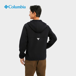 Columbia哥伦比亚户外男子钓鱼系列拒水休闲连帽软壳衣外套FE9312 010 M(175/96A)