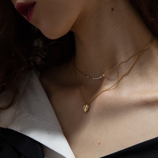 P&N pn小米粒珍珠项链女小众轻奢高级感颈链2023年新款纯银饰品锁骨链