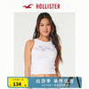 HOLLISTER24年春夏辣妹修身罗纹蝴蝶图案高领背心女 358496-1 白色 XXS (160/80A)