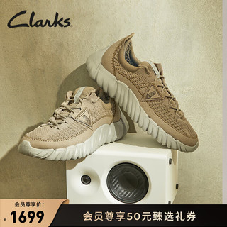 Clarks其乐自然360系列男鞋24跑鞋舒适透气轻量缓震运动鞋 淡灰色 261761797 41.5