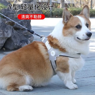 love bear 爱儿熊 狗狗牵引绳Y型胸背带背心式宠物遛狗绳中小型柴犬犬法斗柯基脖圈