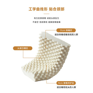 MENDALE 梦洁家纺 泰国乳胶枕头93%天然进口乳胶枕芯颈椎枕橡胶枕成人37*60cm