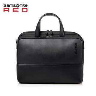 Samsonite 新秀丽 公文包男士商务手提包11.6英寸电脑包斜挎包HR6*09002黑色