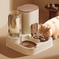 猫咪饮水机自动喂食器饮水一体不插电猫粮碗猫食盆狗食盆喝水双碗