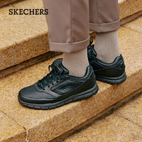 PLUS会员：SKECHERS 斯凯奇 男士缓震休闲商务鞋 77156