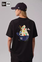 NEW ERA 纽亦华 MLB系列新款休闲NY男女夏上衣潮冰淇淋印花短袖t恤