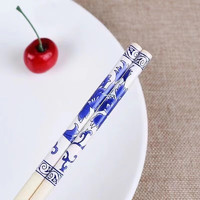 家用青花瓷筷子 50双
