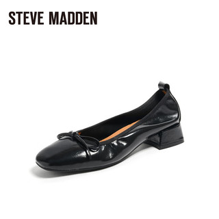 STEVE MADDEN/思美登2024春夏方头浅口蝴蝶结芭蕾舞单鞋女 REPUBLIC 黑色 34