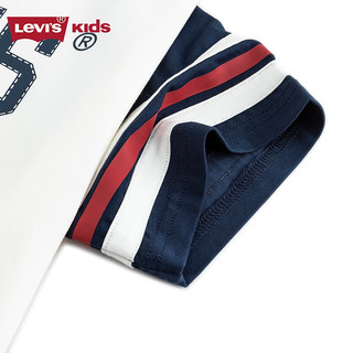 Levi's李维斯童装24夏季男童复古短袖T恤儿童学院风上衣 糖果白 110/52(4)