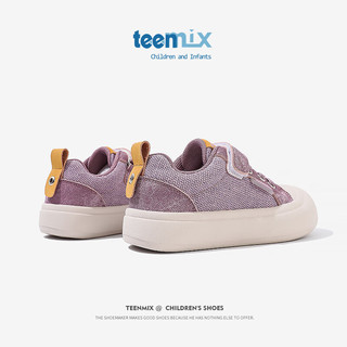 TEENMIX 天美意 鞋儿童帆布鞋秋季可爱校园休闲鞋子中大童鞋