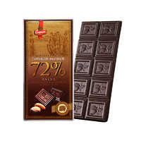 88VIP：斯巴达克 白俄罗斯黑巧克力72%原装进口纯可可脂90g健身运动零食品