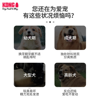 KONG 狗狗玩具益智耐咬橡胶葫芦大型犬磨牙解闷嗅闻丰容宠物漏食球