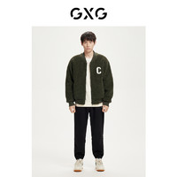 GXG 奥莱 22年冬季新款潮流时尚舒适仿羊羔毛夹克外套男