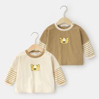 cutepanda's 咔咔熊猫 婴儿衣服假两件长袖T恤秋装春秋男童女童宝宝打底衫儿童