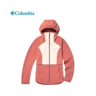 哥伦比亚 户外女子金点热能拒水透气旅行徒步连帽运动夹克外套