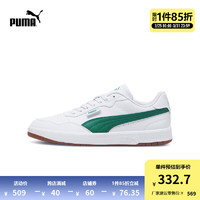 PUMA 彪马 男女同款休闲鞋 COURT ULTRA LITE 389371 白-深绿色-11 41