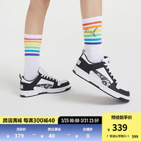 PUMA 彪马 官方 新款男女同款迷彩经典休闲鞋 REBOUND 368876 黑色-白 01 44