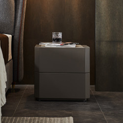 ARIS 爱依瑞斯 板式意式极简现代简约储物床头柜 W186510