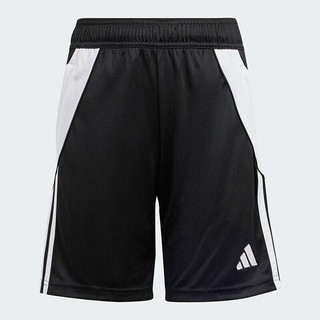 阿迪达斯（adidas）童装24春夏儿童足球运动短裤男中大童针织吸湿快干裤子IR9368黑白 128cm