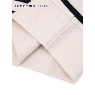 TOMMY HILFIGER24春夏女装莱赛尔微弹条纹宽松V字领短袖POLO衫76J4692 黑白条纹FAP L （：120-130斤）