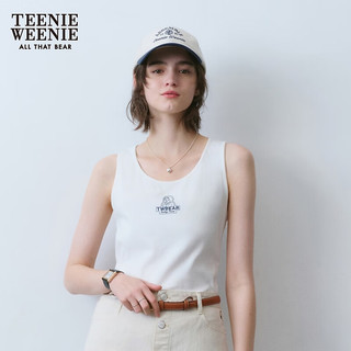 Teenie Weenie小熊女装2024年夏季截短款卫衣两件套背心上衣女 藏青色 160/S