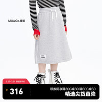 little MO&Co.加绒 little moco童装23冬装女童中长款半身卫衣裙KBC4SKT005 中花灰色 110/53