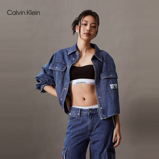 Calvin Klein内衣【JENNIE同款摩登引力带】24春夏女可卸肩带抹胸文胸QF7628 UB1-太空黑 L