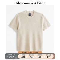 ABERCROMBIE & FITCH男装女装装 24春夏美式小麋鹿圆领短袖T恤 358668-1 浅棕色 XS (170/84A)